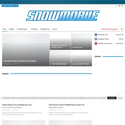SNOWMOBILE startsida 2023
