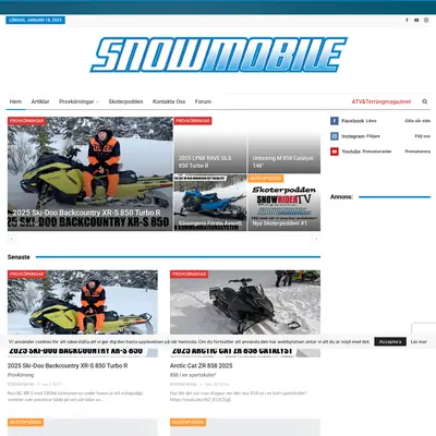 SNOWMOBILE startsida 2025
