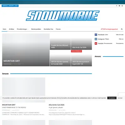 SNOWMOBILE startsida 2026