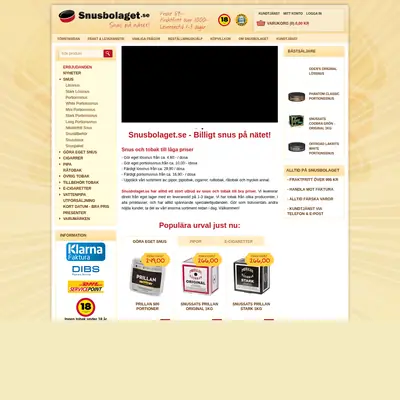 www.snusbolaget.se startsida 2014