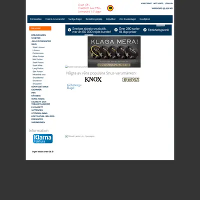 www.snusbolaget.se startsida 2015