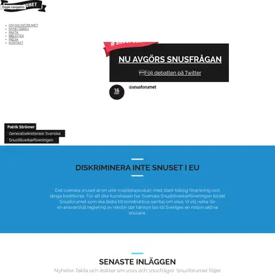www.snusforumet.se startsida 2014
