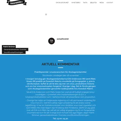 www.snusforumet.se startsida 2016