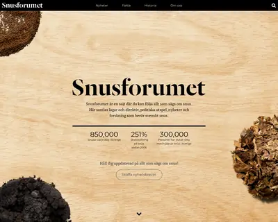 www.snusforumet.se startsida 2018