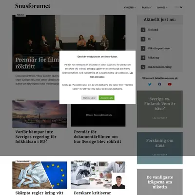 www.snusforumet.se startsida 2024