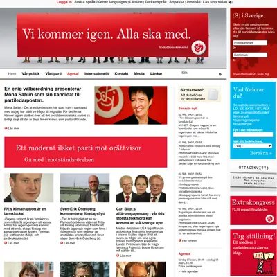 Socialdemokraterna i Bräcke startsida 2007