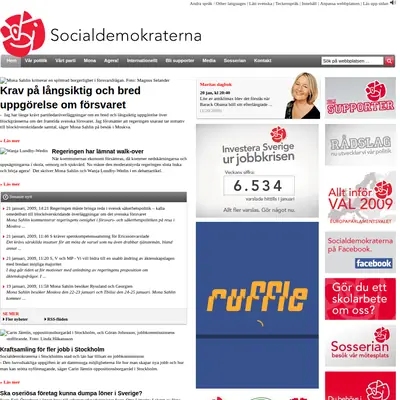 Socialdemokraterna i Bräcke startsida 2009