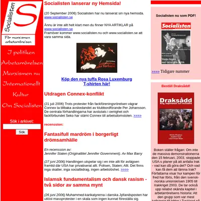 www.socialisten.nu startsida 2007