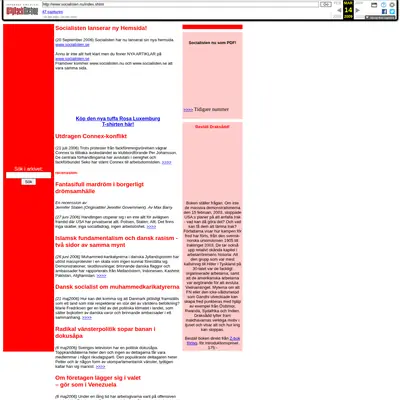 www.socialisten.nu startsida 2009