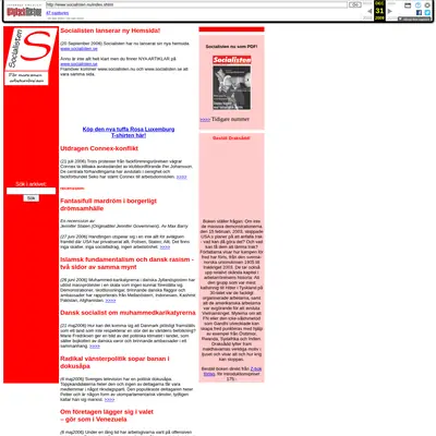 www.socialisten.nu startsida 2010