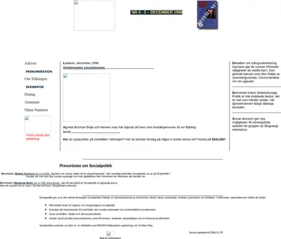 socialpolitik.com startsida 1999