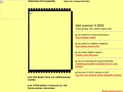 socialpolitik.com startsida 2004