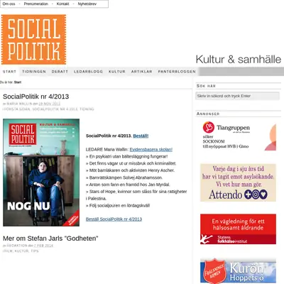socialpolitik.com startsida 2014