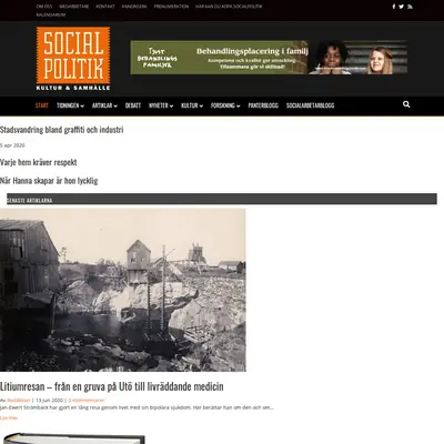socialpolitik.com startsida 2020