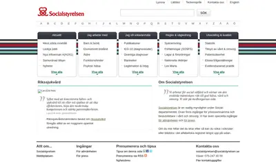 Nytt från Socialstyrelsen startsida 2010