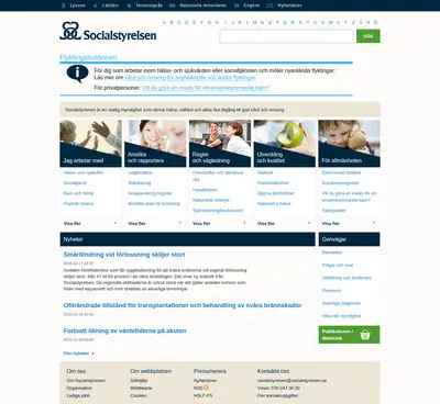 Nytt från Socialstyrelsen startsida 2016