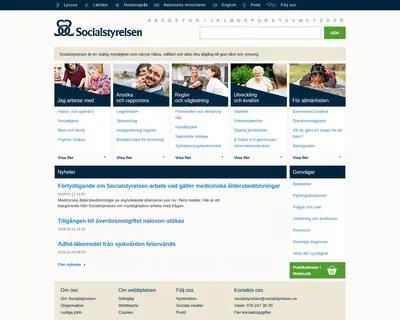 Nytt från Socialstyrelsen startsida 2018