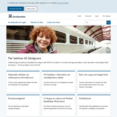 Nytt från Socialstyrelsen startsida 2025
