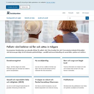 Nytt från Socialstyrelsen startsida 2026