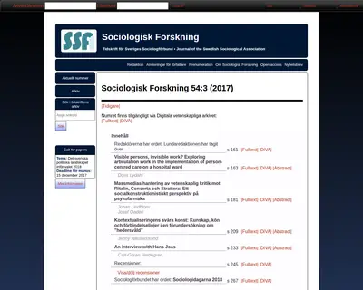 Sociologisk forskning startsida 2017