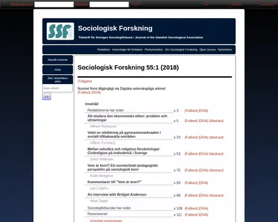 Sociologisk forskning startsida 2018