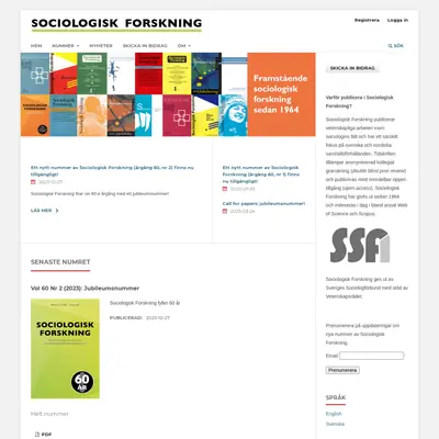 Sociologisk forskning startsida 2024