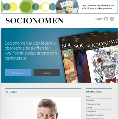 Socionomen startsida 2016