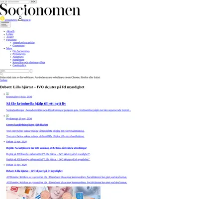 Socionomen startsida 2020