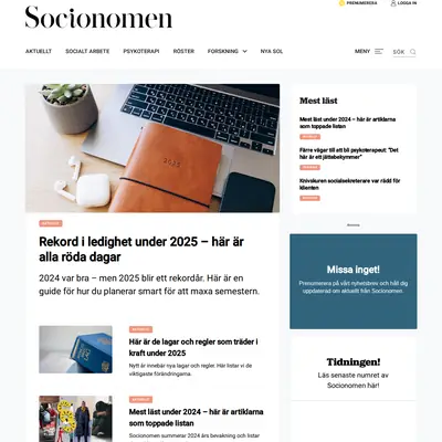 Socionomen startsida 2025