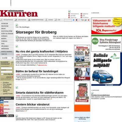soderhamnskuriren.se webb-tv startsida 2009
