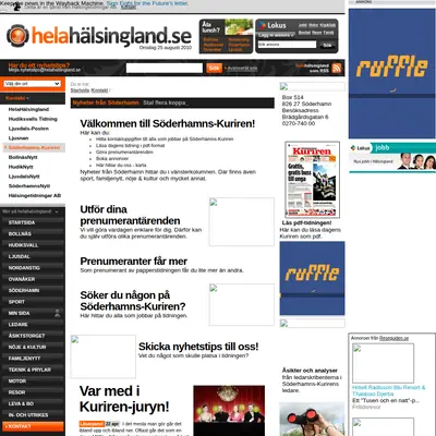 soderhamnskuriren.se webb-tv startsida 2010