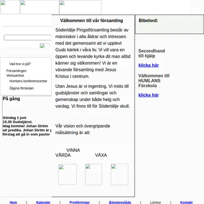 Pingstkyrkan Södertälje startsida 2008