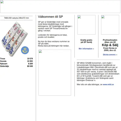 www.sodertaljeposten.se startsida 2009