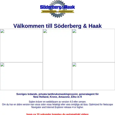 Söderberg & Haak, sodhaak.se startsida 2002