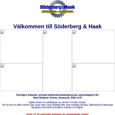 Söderberg & Haak, sodhaak.se startsida 2003