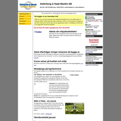 Söderberg & Haak, sodhaak.se startsida 2008