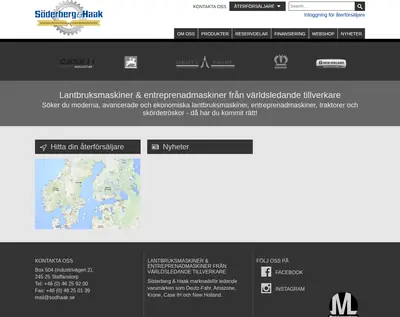 Söderberg & Haak, sodhaak.se startsida 2016