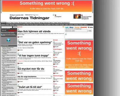 sodran.se startsida 2009