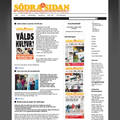 SÖDRA SIDAN startsida 2010