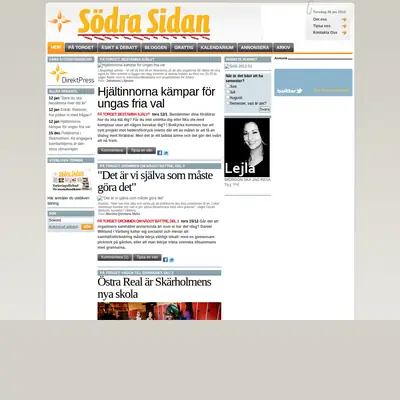 SÖDRA SIDAN startsida 2012