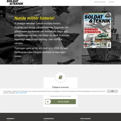 Soldat & Teknik startsida 2026