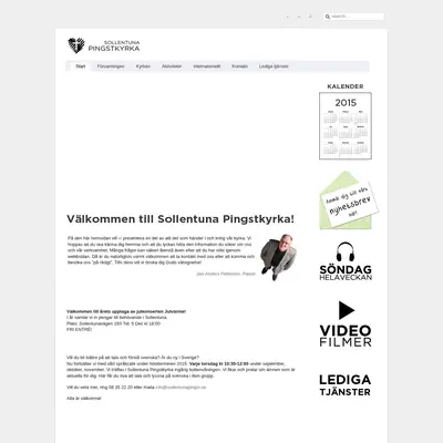 Sollentuna Pingstkyrka startsida 2015