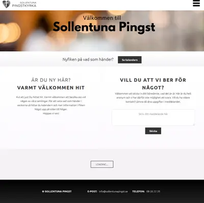 Sollentuna Pingstkyrka startsida 2025