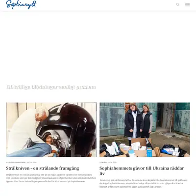Sophianytt startsida 2025