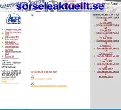 www.sorseleaktuellt.se startsida 2007