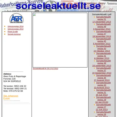 www.sorseleaktuellt.se startsida 2014