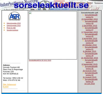 www.sorseleaktuellt.se startsida 2016