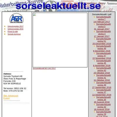 www.sorseleaktuellt.se startsida 2017