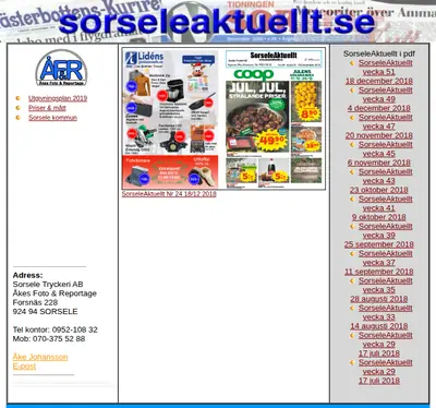www.sorseleaktuellt.se startsida 2019
