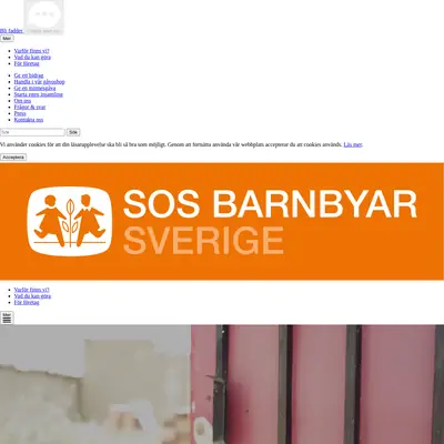 SOS Barn startsida 2018